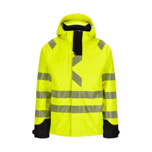 Dovre synlig softshell jakke. Fluoriserende gul/svart