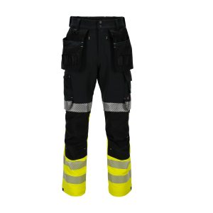 Dovre synlig bukse med verktøylommer klasse 1. Svart/gul - Bilde 1