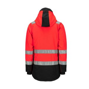 Synlig Plus parkas Kl 3 Fluoriserende rød/sort - Bilde 2