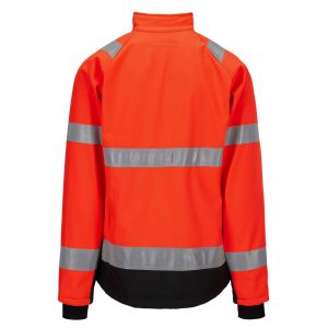 Synlighet Jakke softshell Fluoriserende rød/Svart - Bilde 2