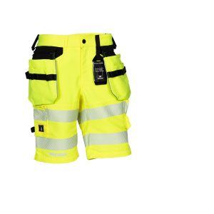 Hivis Shorts Strech Fluoriserende gul/svart - Bilde 1