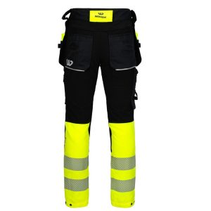 HiVis stretchbukse herre Svart/Fluoriserende gul - Bilde 2