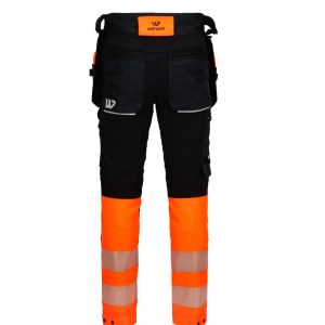 HiVis stretchbukse herre Svart/Fluoriserende orange - Bilde 2