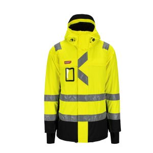 Synlig Plus parkas Kl 3 Fluoriserende gul/sort