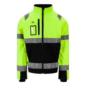 Synlighet Jakke softshell Fluoriserende gul/Svart - Bilde 1