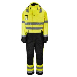 Synlighet Kjeledress Fluoriserende gul/svart. Vinter - Bilde 1