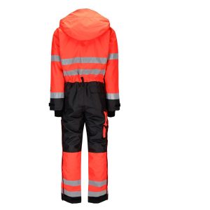 Synlighet Kjeledress Fluoriserende rød/svart. Vinter - Bilde 2