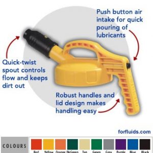 Oil Safe Lock med tykk tut (Gul)