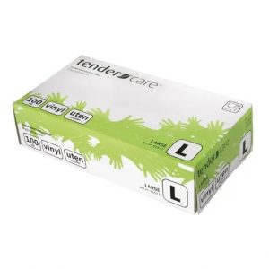 Hanske vinyl PF klar Tendercare XL (90)